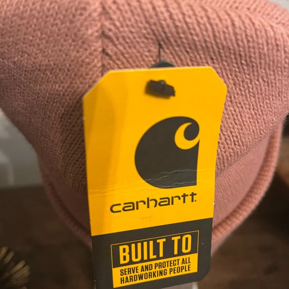 Carhartt Dusty Pink Knit Cuffed Beanie One Size